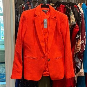 Ann Taylor Vibrant Neon Orange Women's Blazer